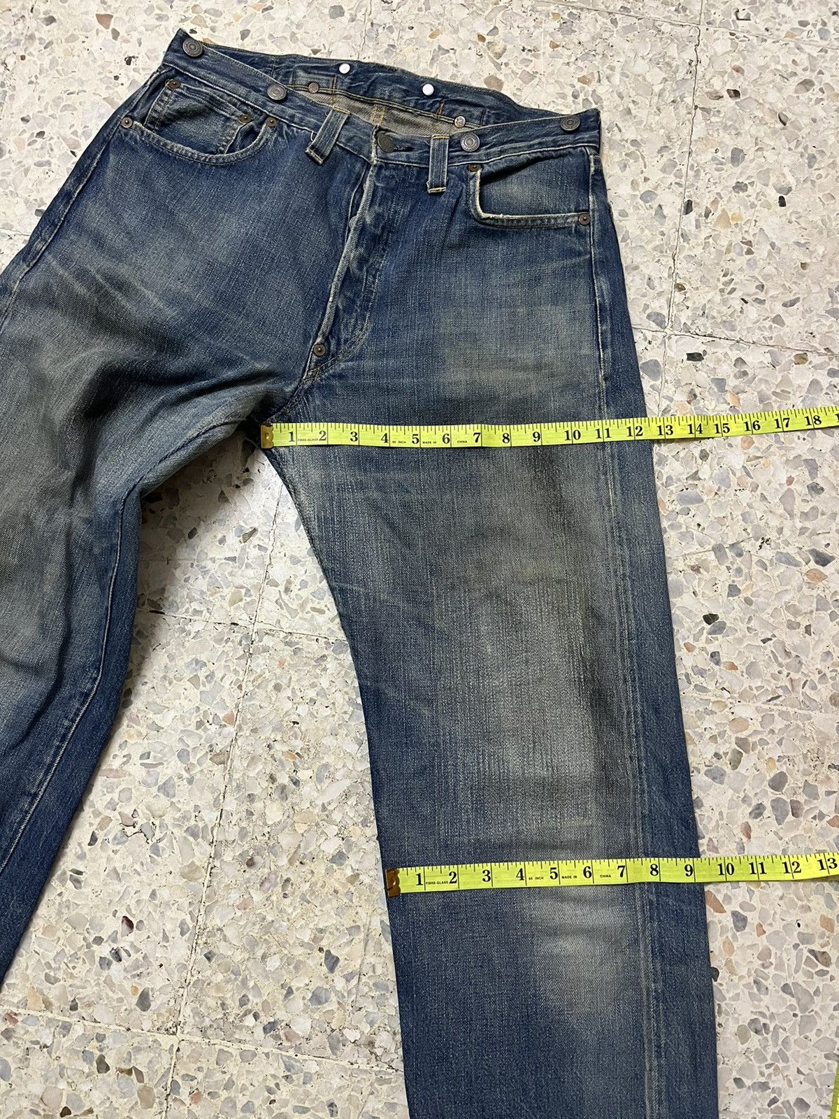 Levi's Vintage Clothing Distress Levi’s 501xx selvedge denim Size US 31 - 18 Thumbnail