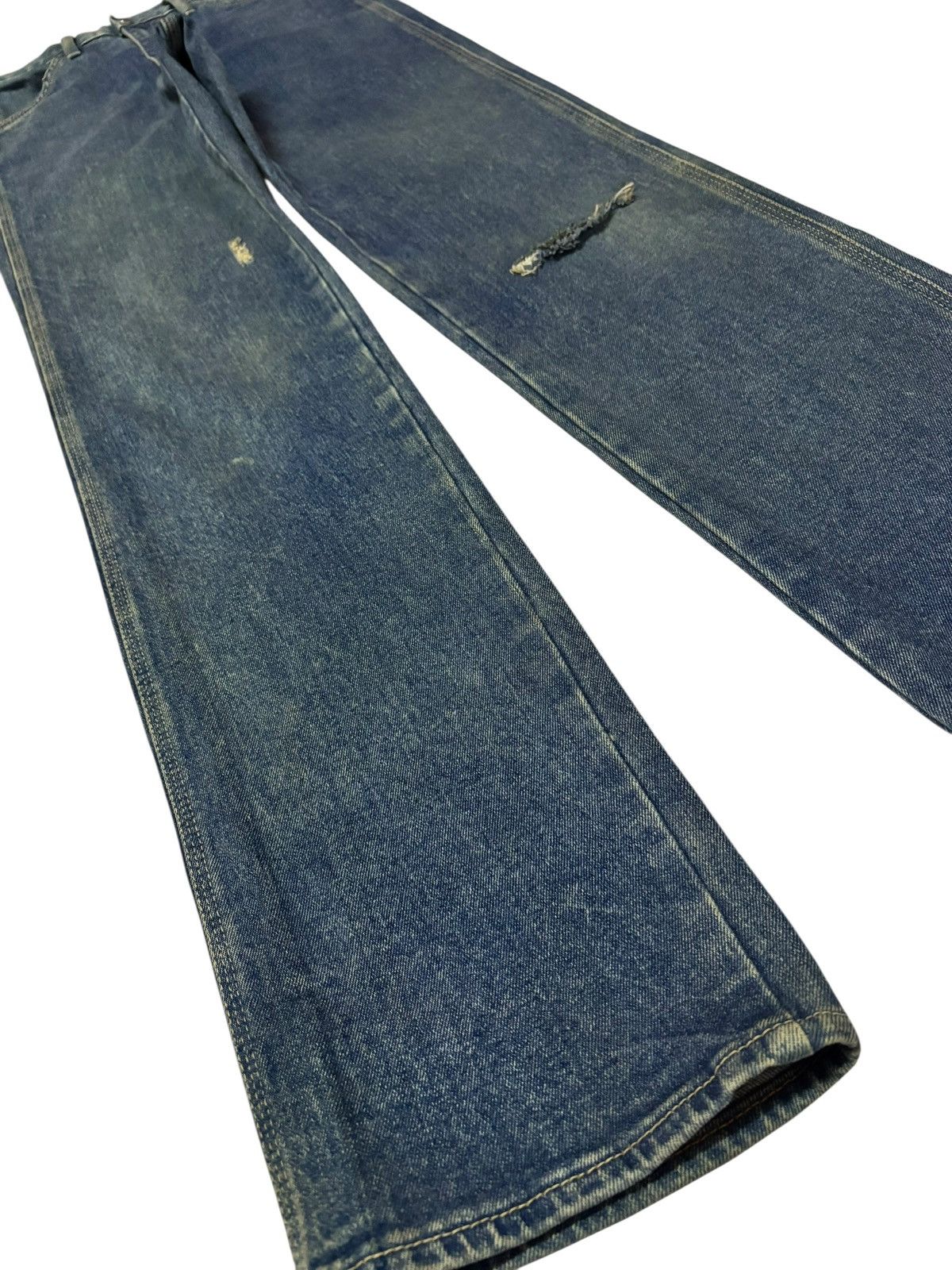 Japanese Brand Vtg Japanese Local Brand Distressed Jeans Size 29" - 3 Thumbnail