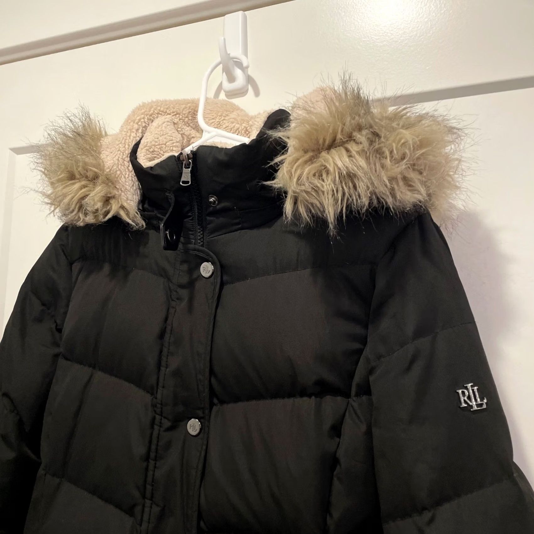 Ralph Lauren Lauren Ralph Lauren Parka Coat Puffer Sherpa Lined Faux Fur Hood Black Petite S Womens Size S / US 4 / IT 40 - 5 Thumbnail