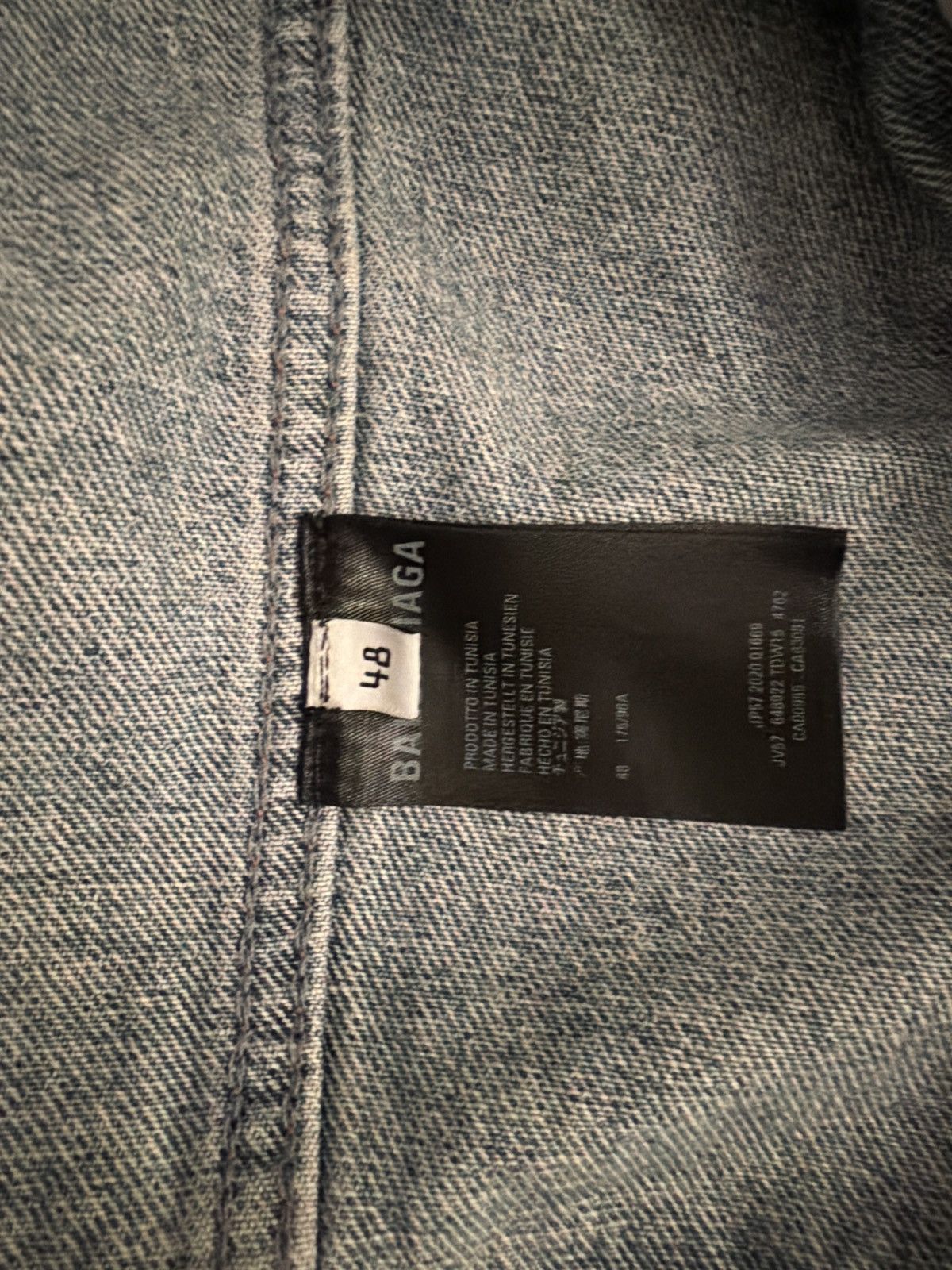 Balenciaga Balenciaga language logo denim jacket Size US M / EU 48-50 / 2 - 6 Thumbnail