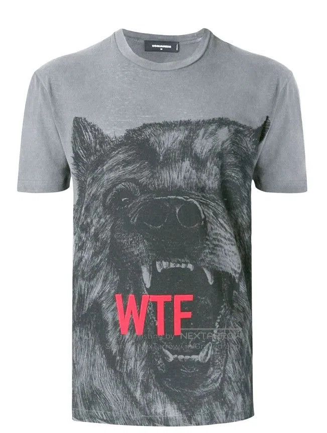 DSquared2 WTF Bear Print Short Sleeve T.