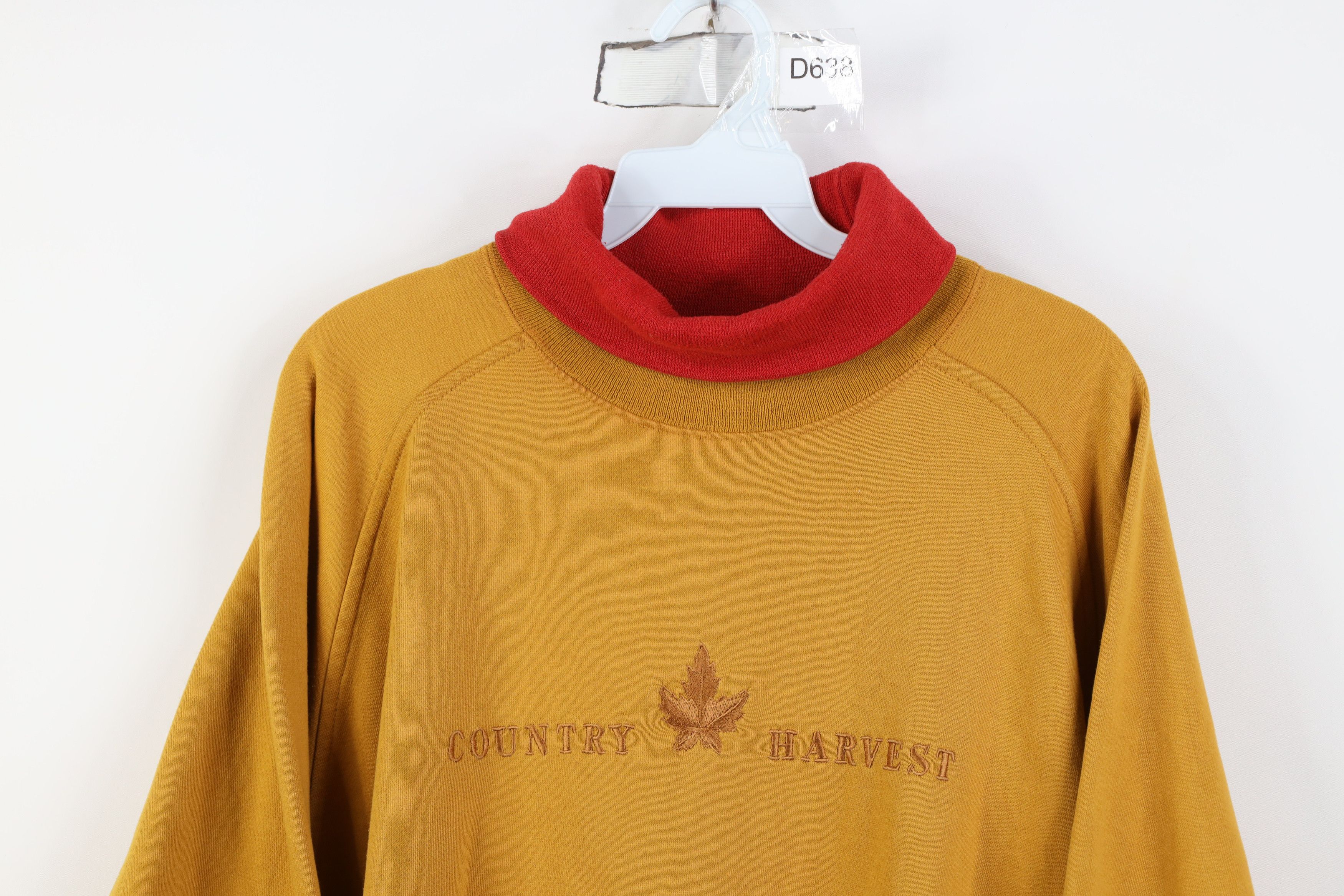 Gap Vintage 90s Gap Golden Harvest Turtleneck Sweatshirt Gold Size L / US 10 / IT 46 - 2 Thumbnail