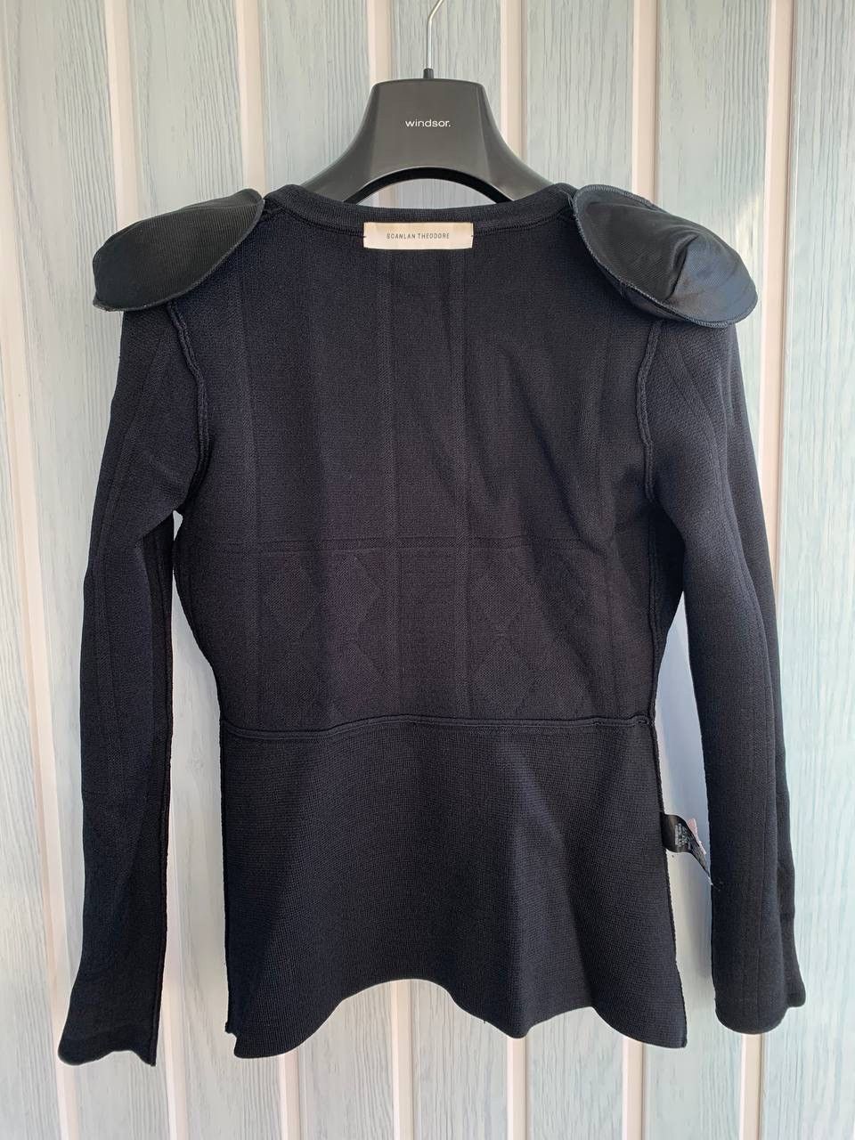 Designer × Scanlan Theodore Scanlan Theodore Black Crepe Knit Viscose & Polyamide Jacket Size S / US 4 / IT 40 - 16 Thumbnail