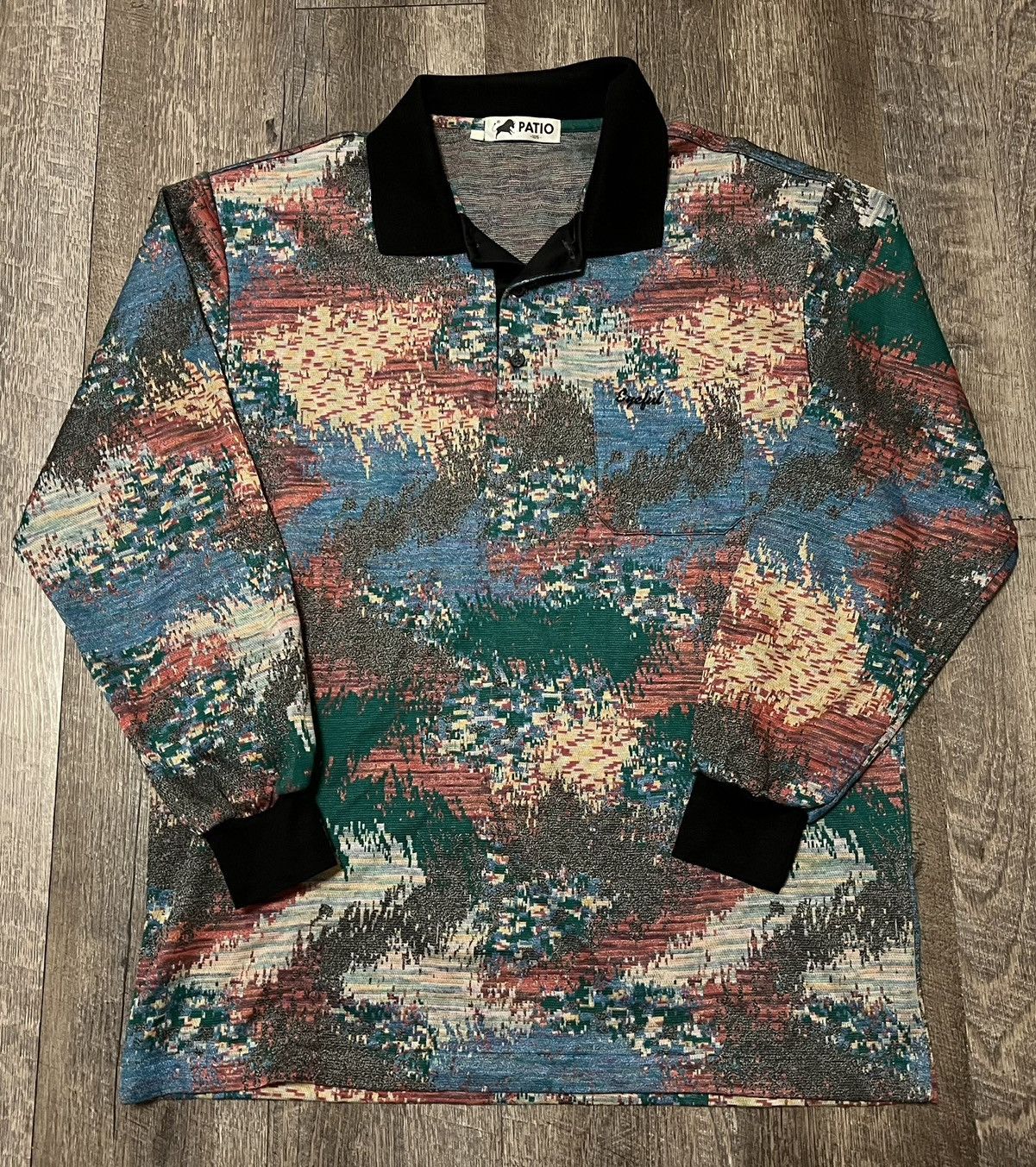 Vintage Vintage Patio Abstract Psychedelic Polo Shirt size Medium Size US M / EU 48-50 / 2 - 1 Thumbnail