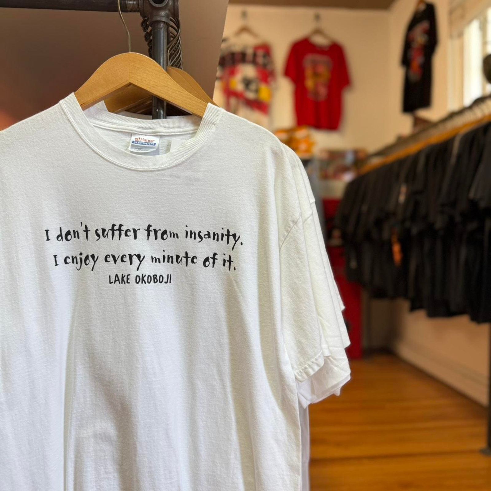 Vintage Vintage 90s Suffer from Insanity Text Humor T-Shirt Size US L / EU 52-54 / 3 - 1 Thumbnail