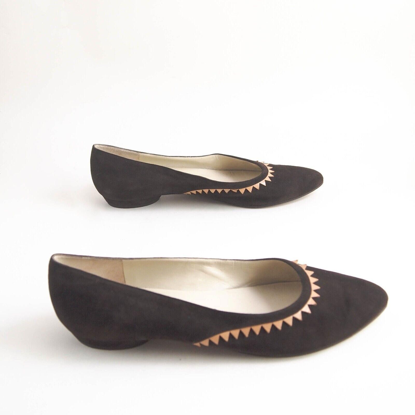 Salvatore Ferragamo Ferragamo Atelier Flats Brown Suede Lmtd Edition Size US 9 Size US 9 / IT 39 - 8 Thumbnail