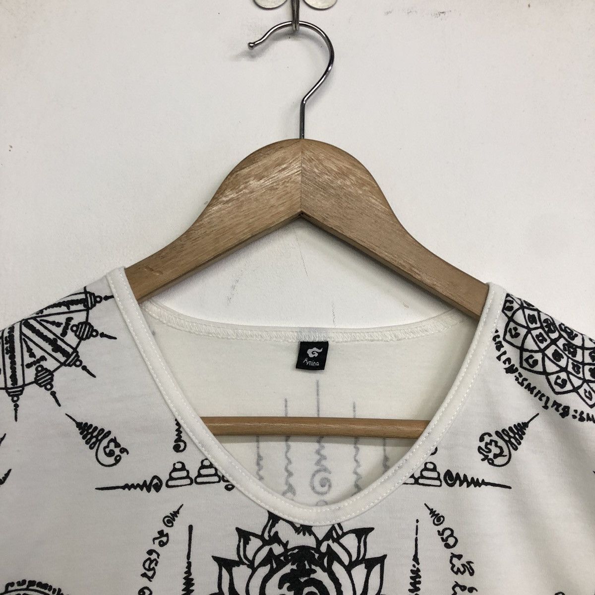 Japanese Brand Amina Sak Yant Twin Tiger Motive Miror Print Shirt Size US M / EU 48-50 / 2 - 4 Thumbnail