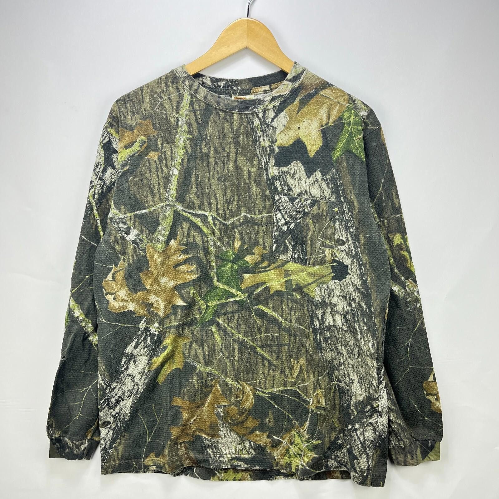 Vintage Vintage 90s Real Tree Camo Long Sleeve Shirt Cotton Large Size US L / EU 52-54 / 3 - 1 Thumbnail