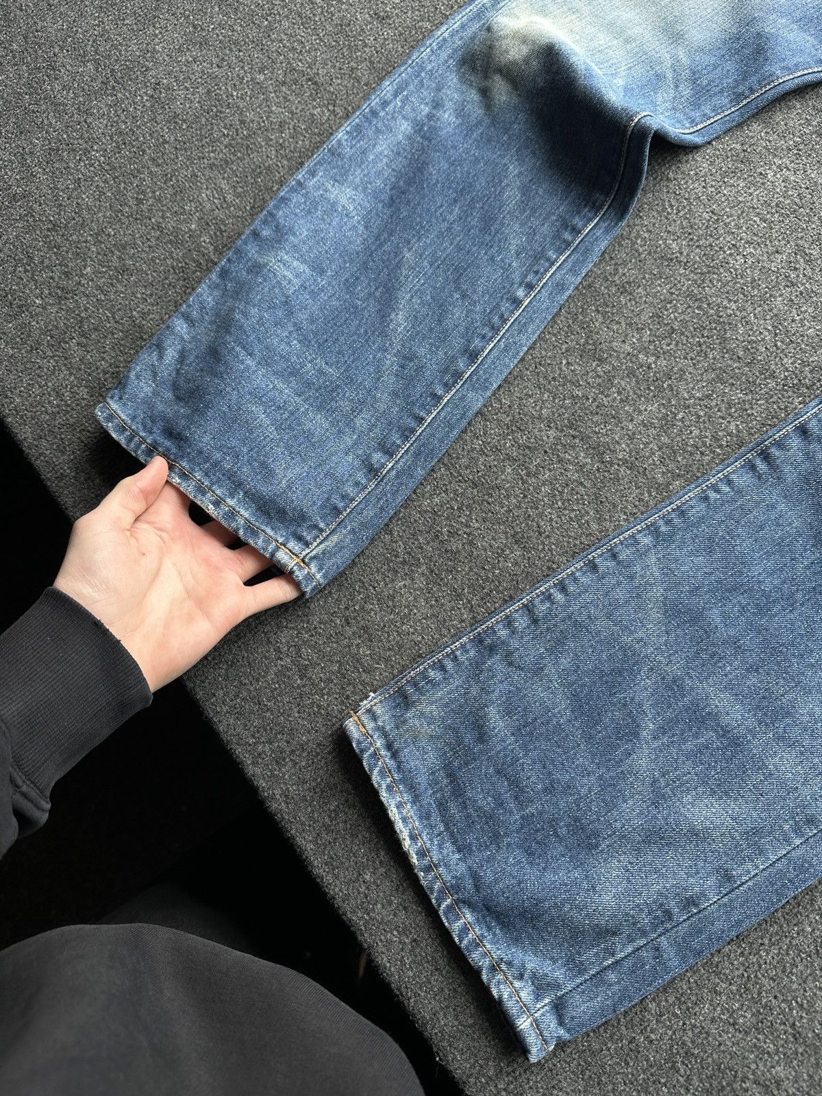 Polo Ralph Lauren RL 🚨 RARE RALPH LAUREN MEN DENIM JEANS FLAG LOGO Size US 33 - 3 Thumbnail
