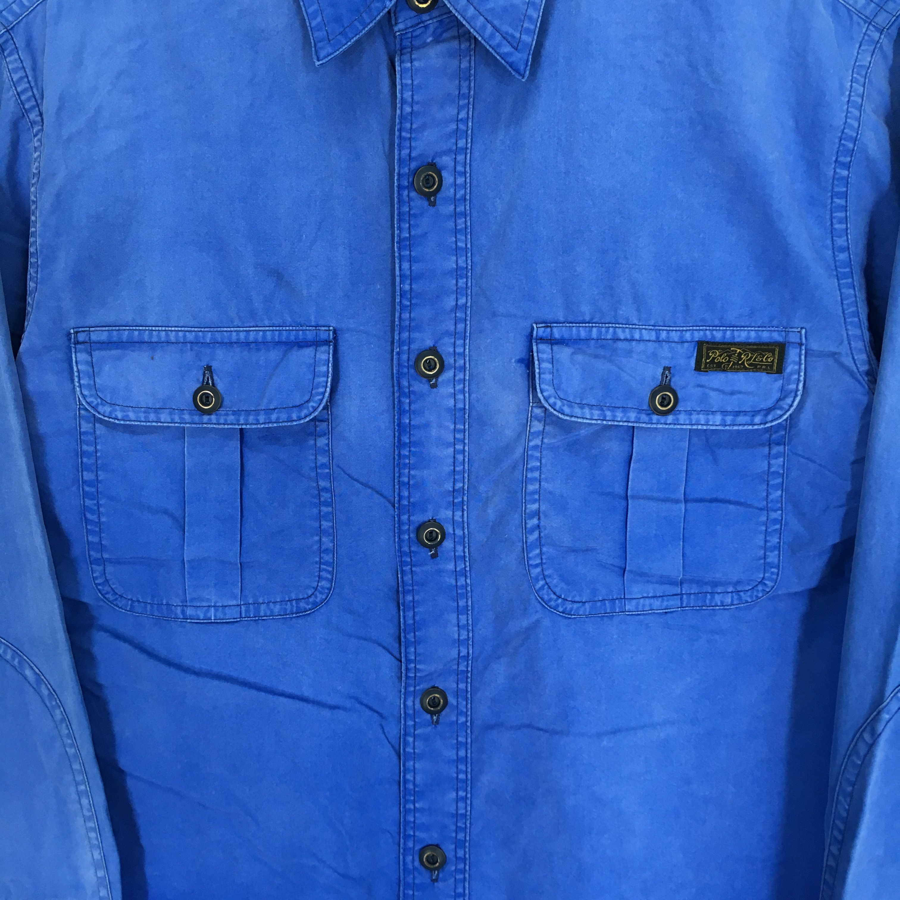 Polo Ralph Lauren Vintage Distressed Polo Ralph Lauren Double Pocket RL Shirt Size US S / EU 44-46 / 1 - 4 Thumbnail