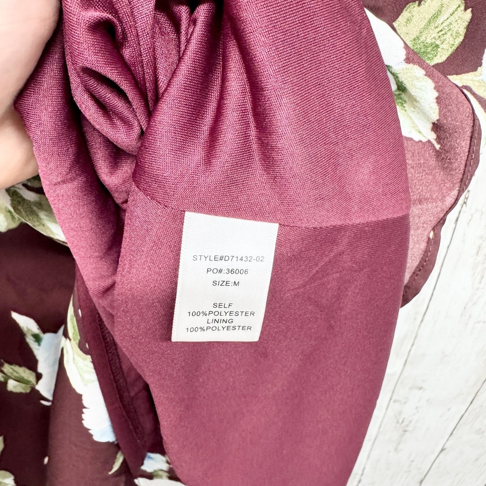 Other Altar'd State Dress Sz Medium Sleeveless Maroon Floral Mini Size M / US 6-8 / IT 42-44 - 5 Thumbnail