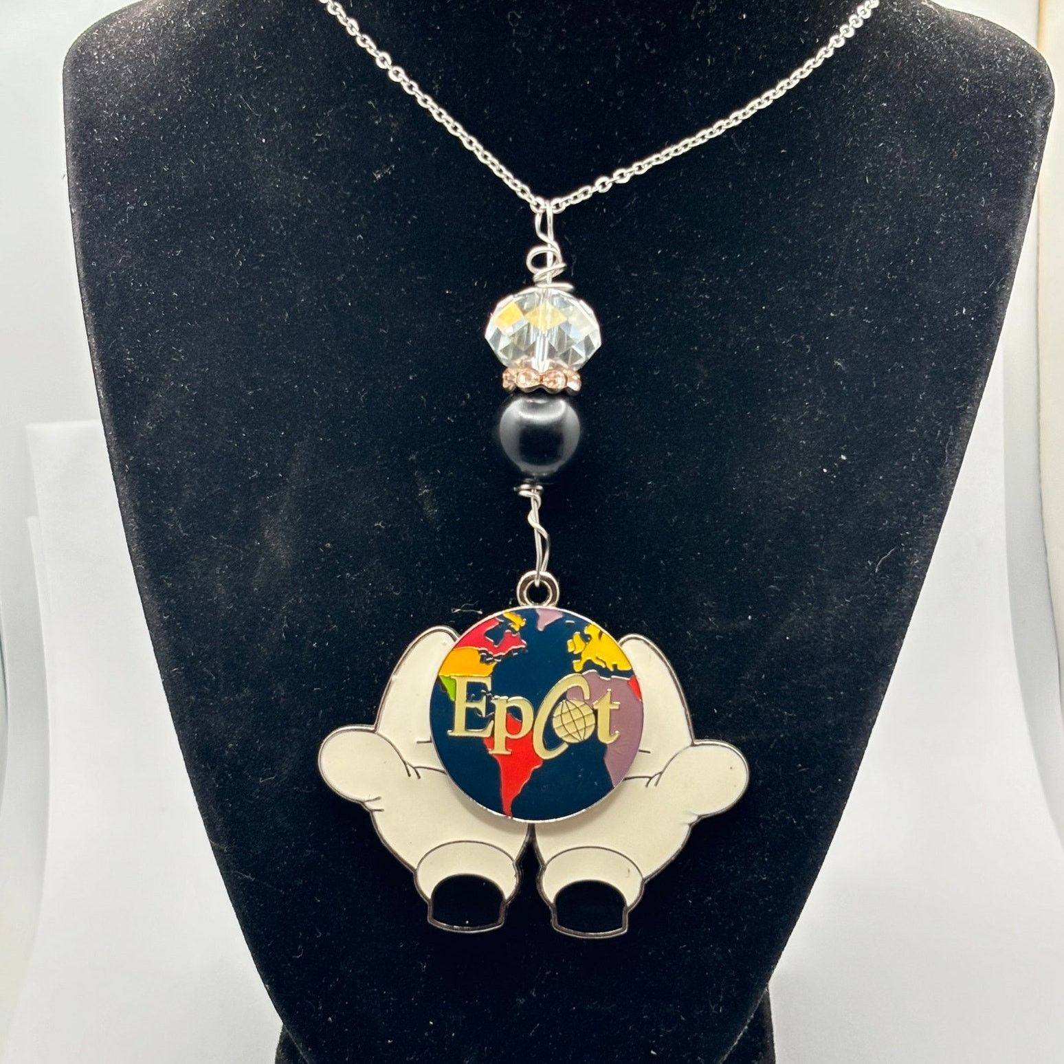 Disney Blue & Black Epcot Disney Necklace Size ONE SIZE - 1 Thumbnail