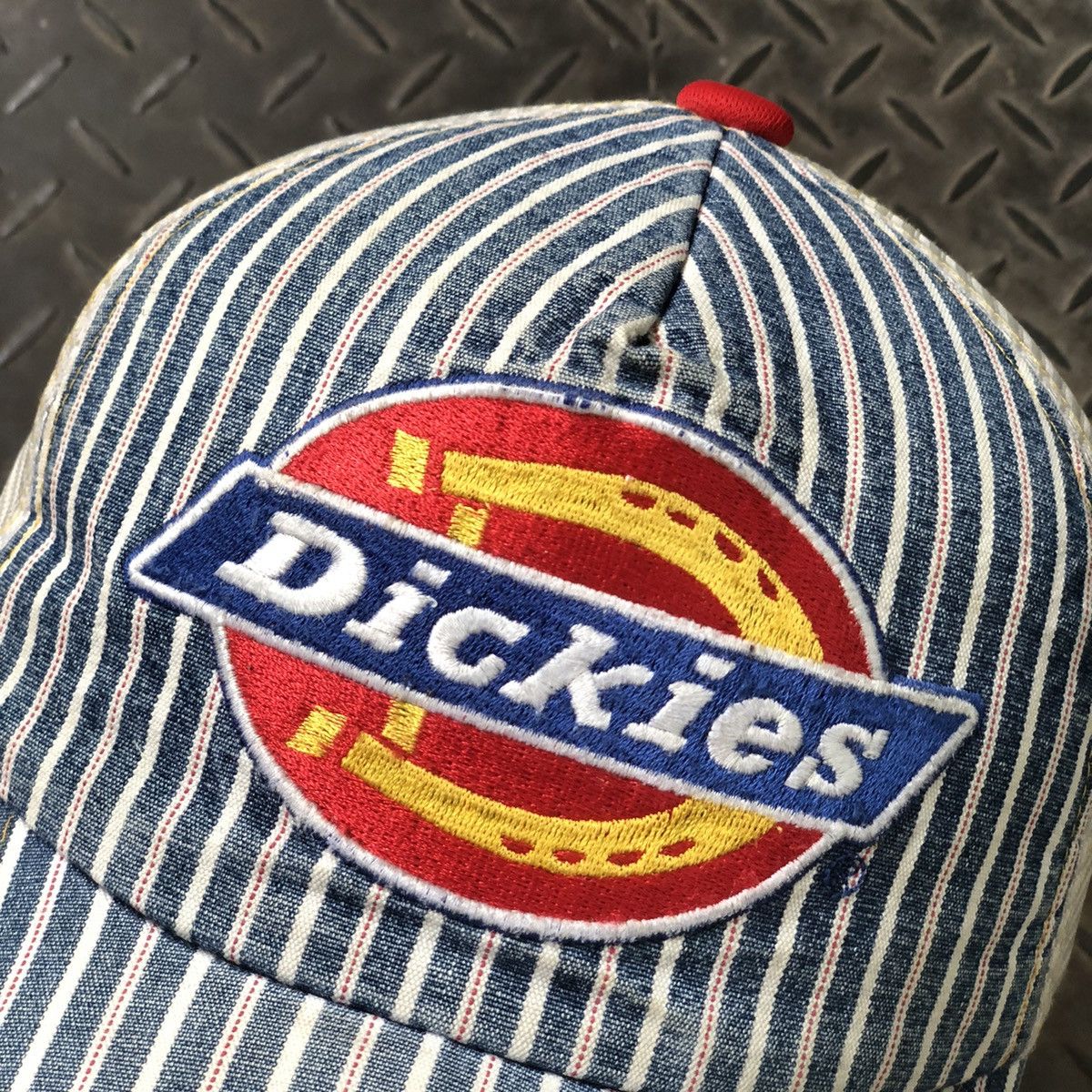 Dickies 🚫 SOLD 🚫 Vintage Hat Dickies Hickory Stripe Big Logo Size ONE SIZE - 3 Thumbnail