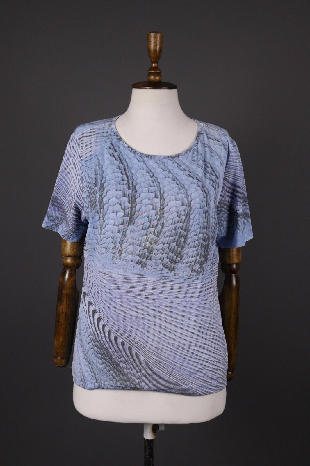 Carlo Colucci Carlo Colucci Blue Abstract Short Sleeve Top Shirt Size 42 Size M / US 6-8 / IT 42-44 - 1 Thumbnail