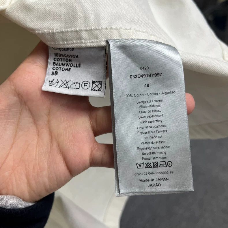 Dior White cotton denim printed long-sleeved shirt 2501-Nextarr Size US M / EU 48-50 / 2 - 5 Thumbnail