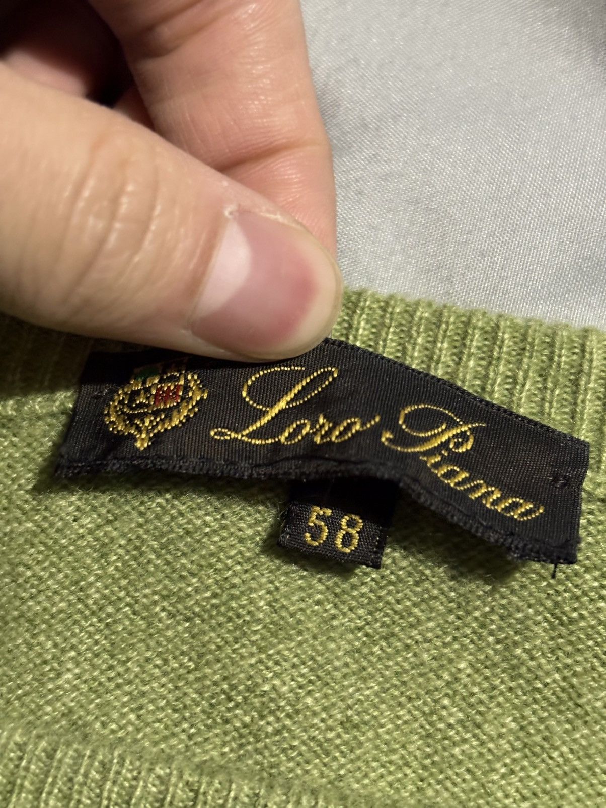 Loro Piana 58 Loro Piana Cashmere Sweater Crewneck Knit yellow green Size US XXL / EU 58 / 5 - 3 Thumbnail
