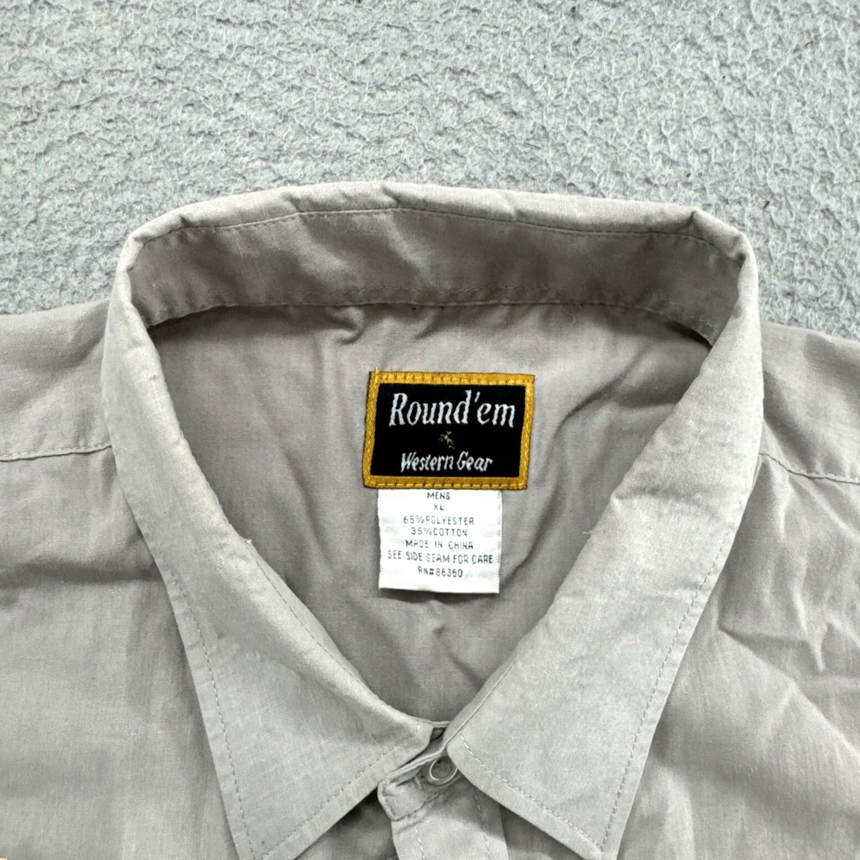 Vintage Round'em Western Embroidered Rodeo Cowboy Snap Up Long Sleeve Shirt XL Men Size US XL / EU 56 / 4 - 4 Thumbnail