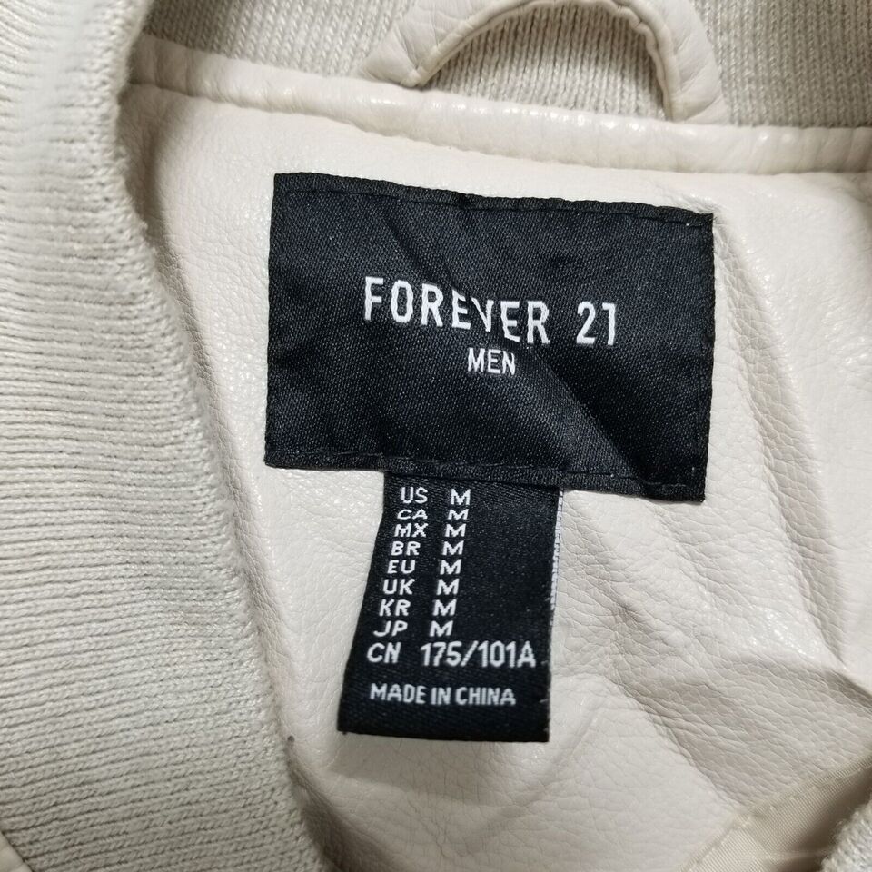 Forever 21 Forever 21 Jacket Mens Medium Zip Polyurethane Faux Leather Size US M / EU 48-50 / 2 - 7 Thumbnail
