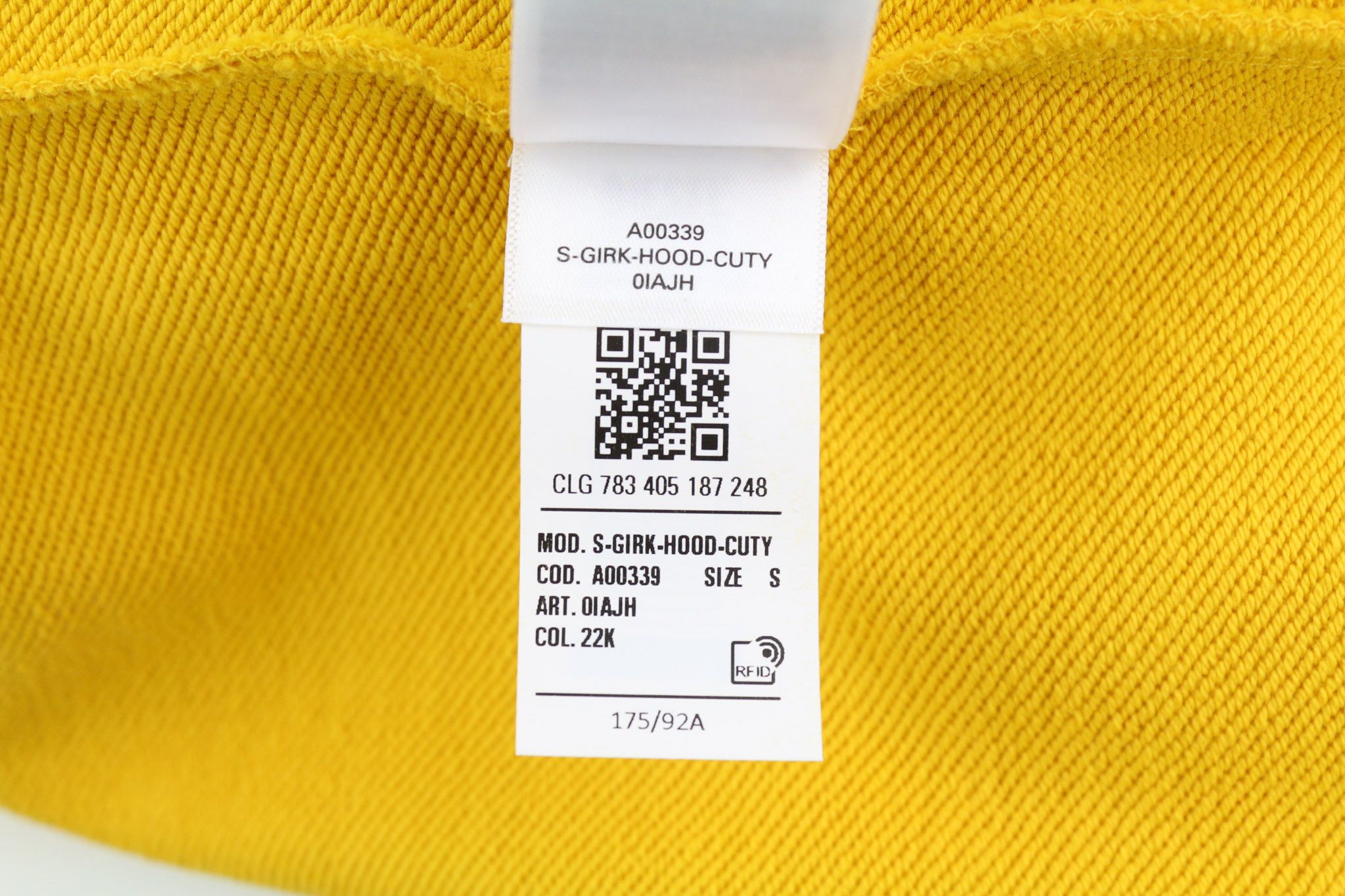 Diesel S-GIRK-HOOD-CUTY S Yellow Logo Oversized Hoodie 40119 Size US S / EU 44-46 / 1 - 10 Thumbnail
