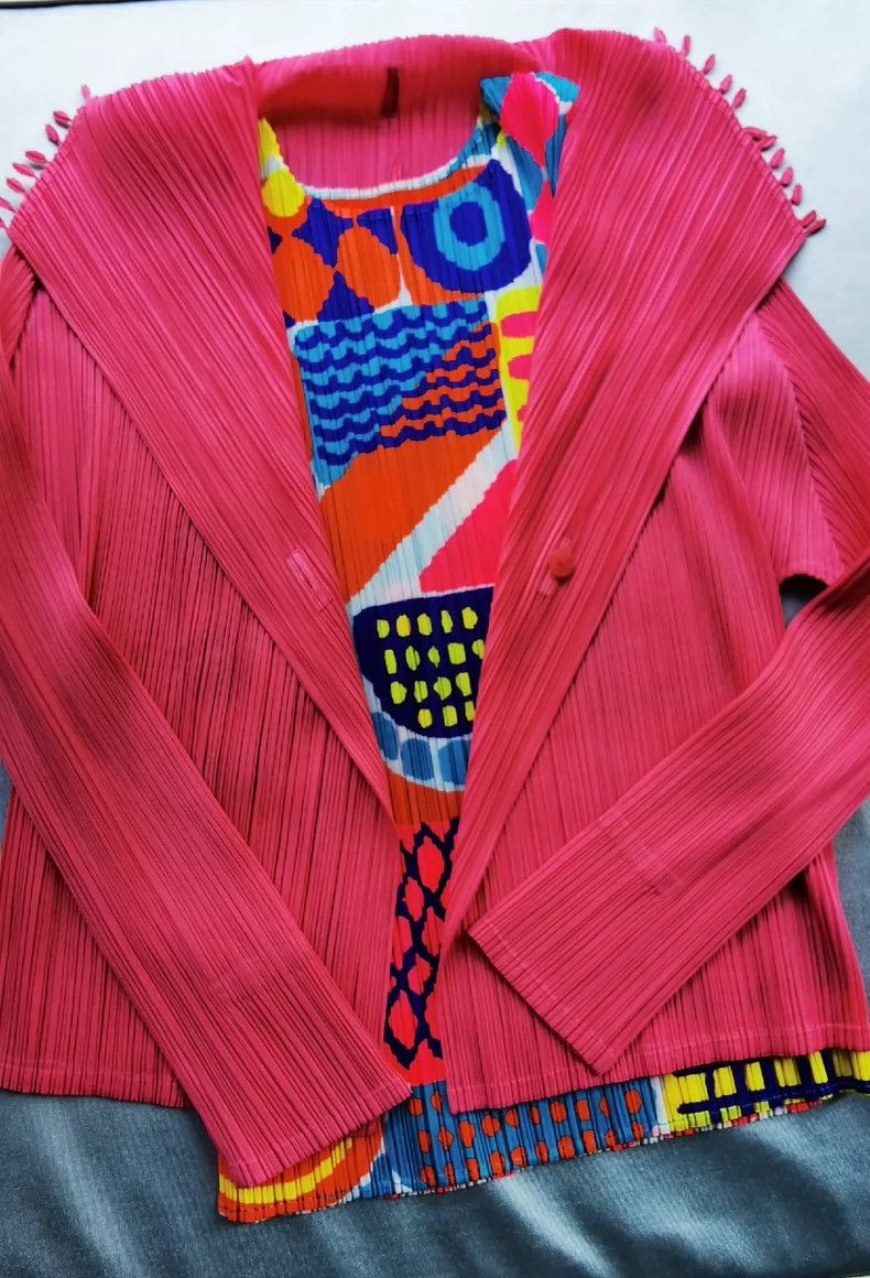 Other Issey Miyake Peach cardigan Size L / US 10 / IT 46 - 1 Thumbnail