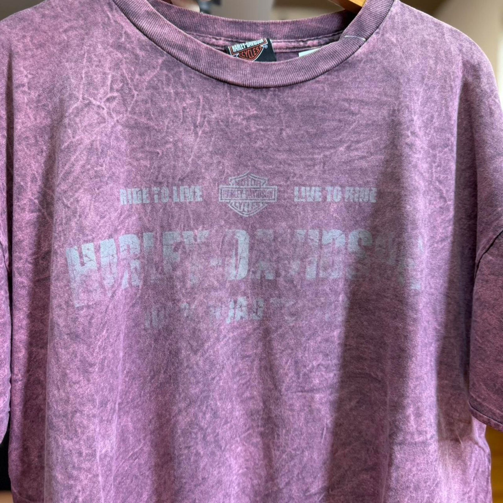 Harley Davidson × Vintage Vintage 90s Harley Davidson Motorcycles Dye Biker T-Shirt Size US XL / EU 56 / 4 - 3 Thumbnail