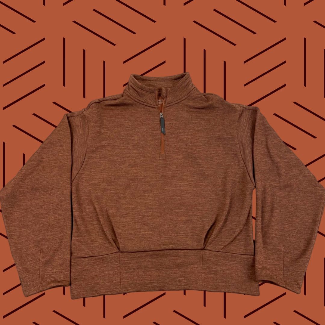 Athleta Athleta Jacket Medium Reddish Maroon 1/2 Zip Pullover Running Athleisure Womens Size M / US 6-8 / IT 42-44 - 1 Thumbnail