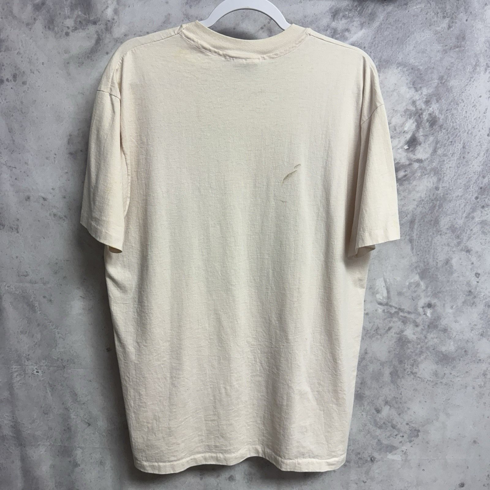 Vintage Vintage 90s Graffiti Night T Shirt Mens XL 22.5x29.5 White S Size US XL / EU 56 / 4 - 3 Thumbnail