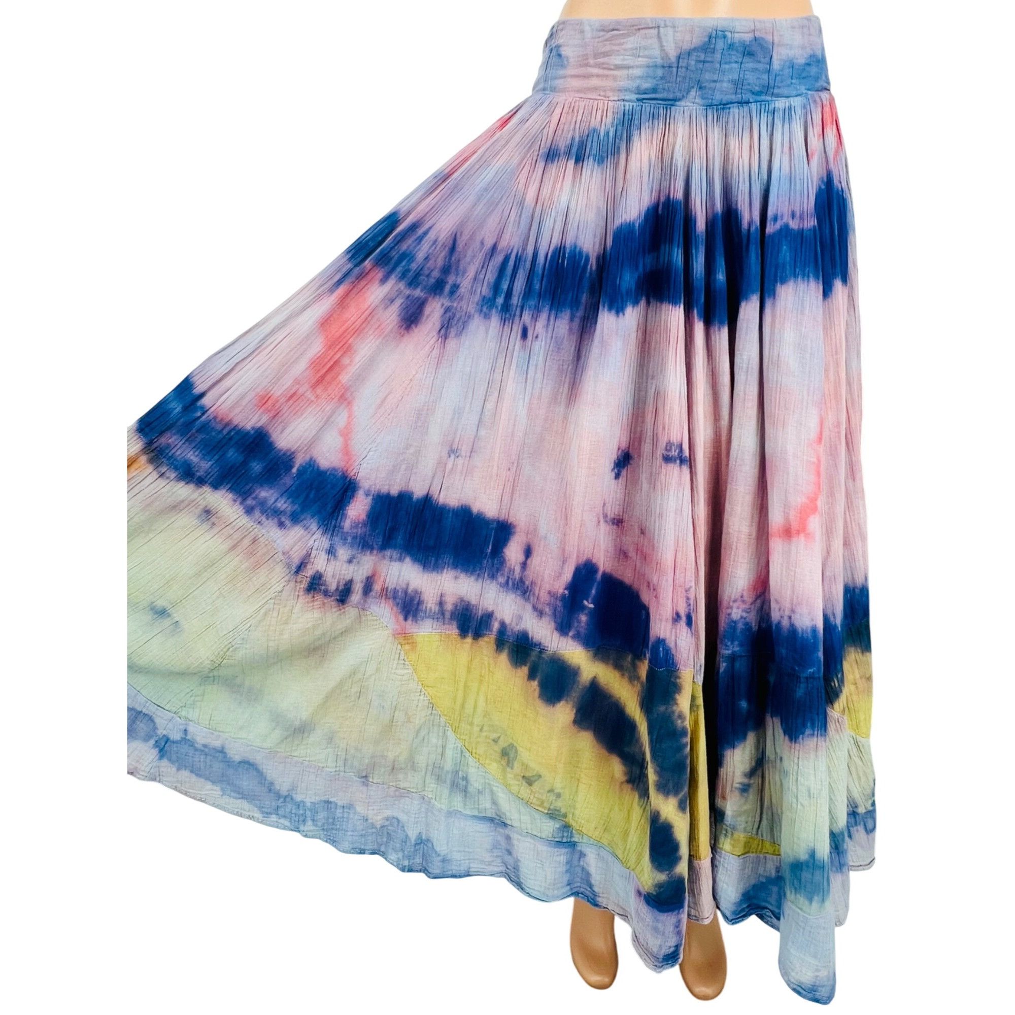 Free People RARE VTG Free People Tie Dye Gauzy Maxi Skirt M | Boho Luxe Size 30" / US 8 / IT 44 - 6 Thumbnail