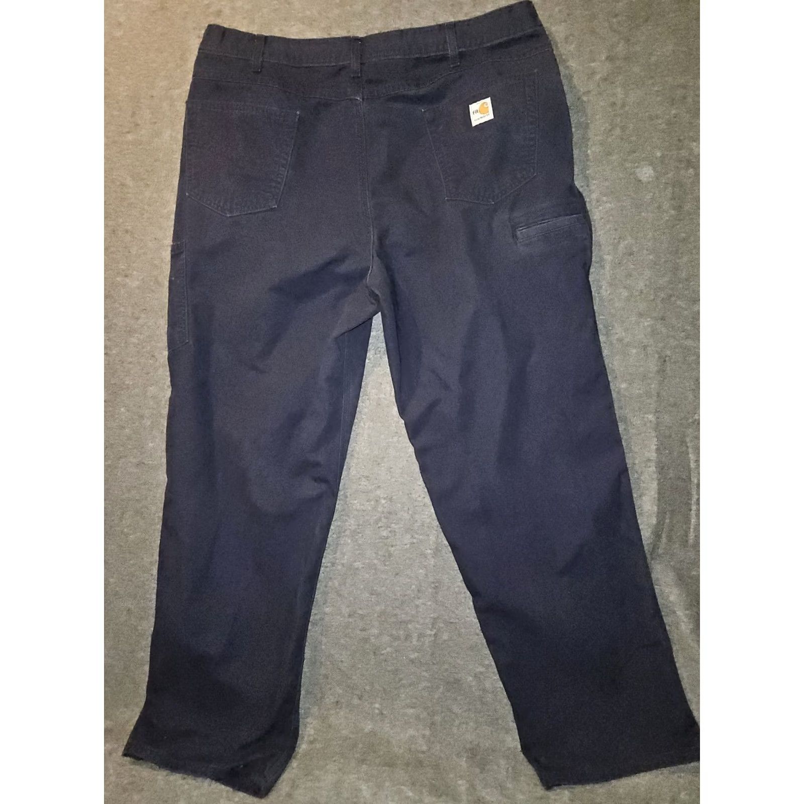 Carhartt Carhartt FR Canvas Pants Men's 42x32 Navy Blue 2112 Cat 2 FRB159-DNY Shirt Pants Cargo Logo Size US 42 / EU 58 - 7 Thumbnail