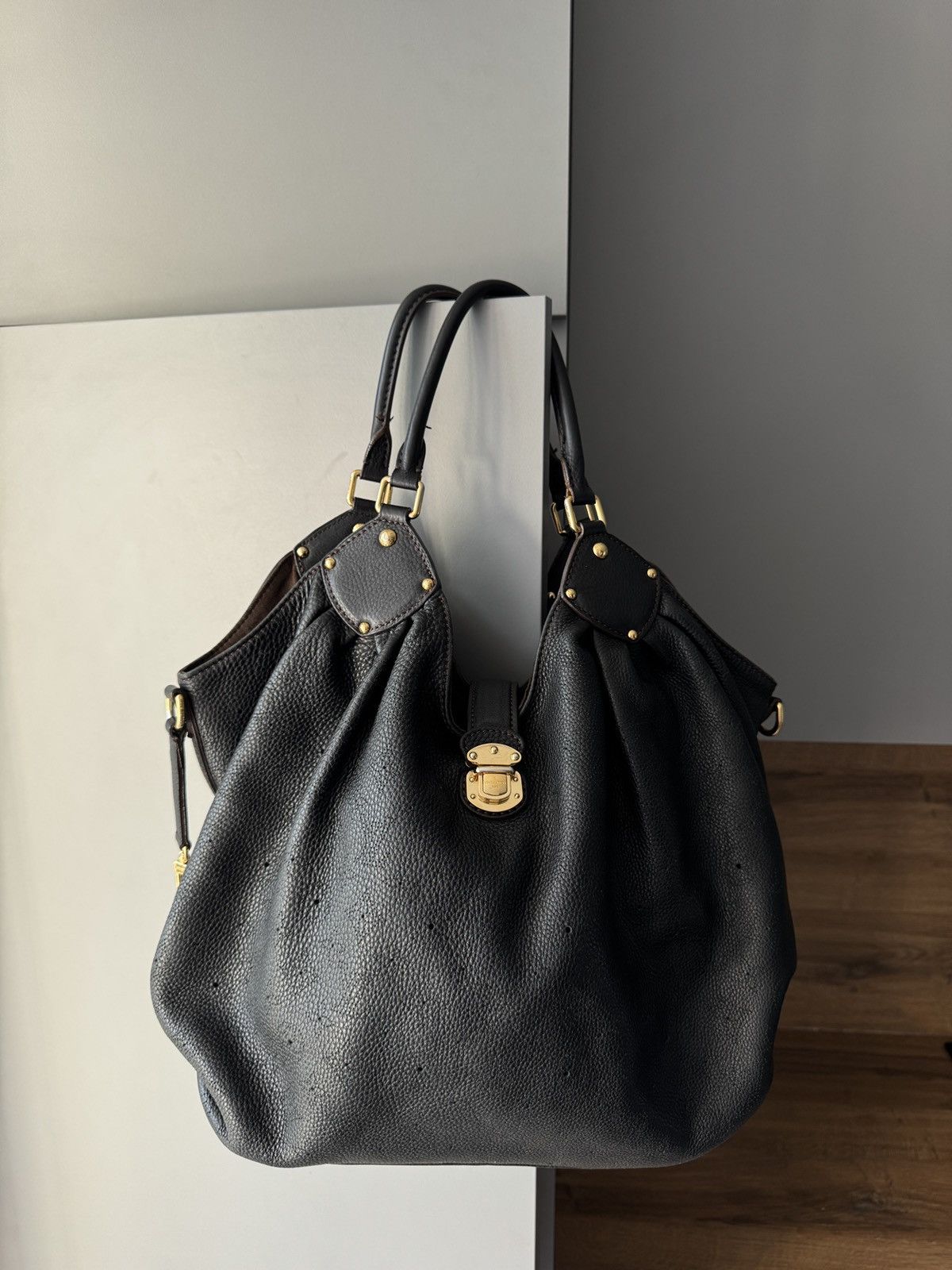 Louis Vuitton Black Monogram Mahina XL Leather Tote Bag