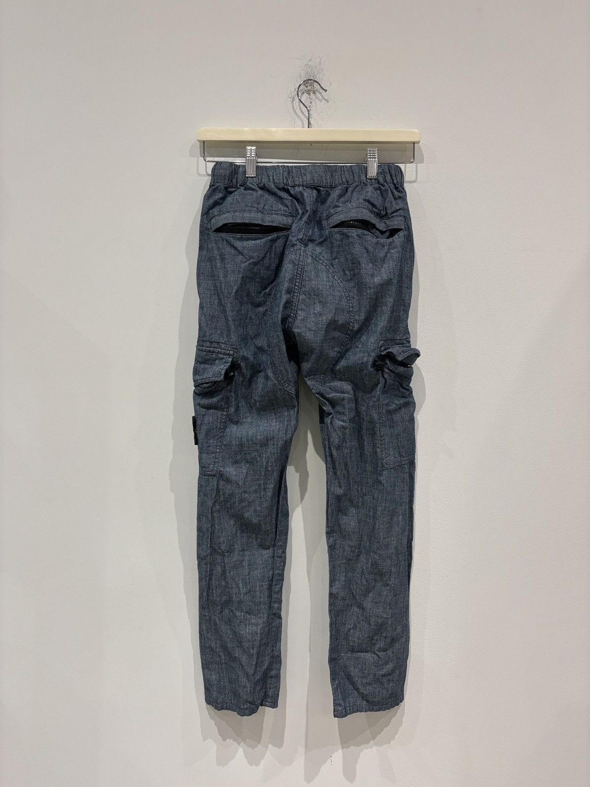 Stone Island Stone Island Cotton Cargo Pants Blue Size: 28 Size US 28 / EU 44 - 3 Thumbnail