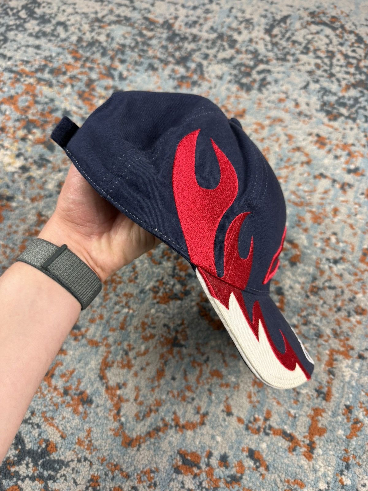 Chevrolet Vintage 90s Chevrolet embroidered flames fire graphic hat Size ONE SIZE - 3 Thumbnail
