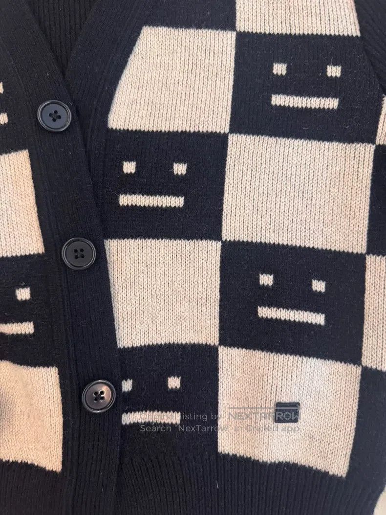 Acne Studios Acne Studios Smile Face Wool Knit Open Cardigan Size XS / US 0-2 / IT 36-38 - 3 Thumbnail