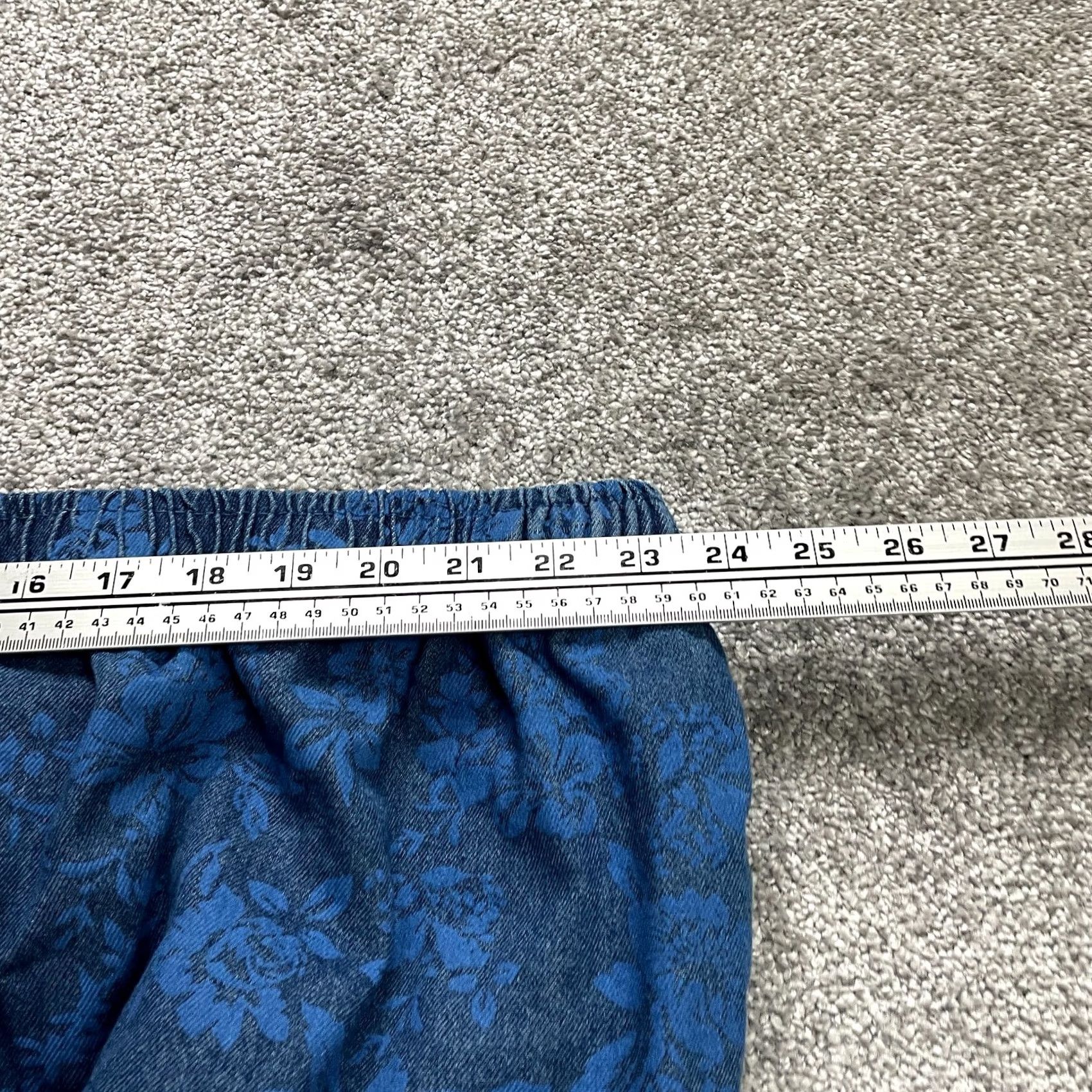 Vintage VINTAGE? (No) Woman Within Jeans Pants Womens Plus 36WP Blue Classic Fit Capri Floral 46x21 Size 32" / US 10 / IT 46 - 7 Thumbnail