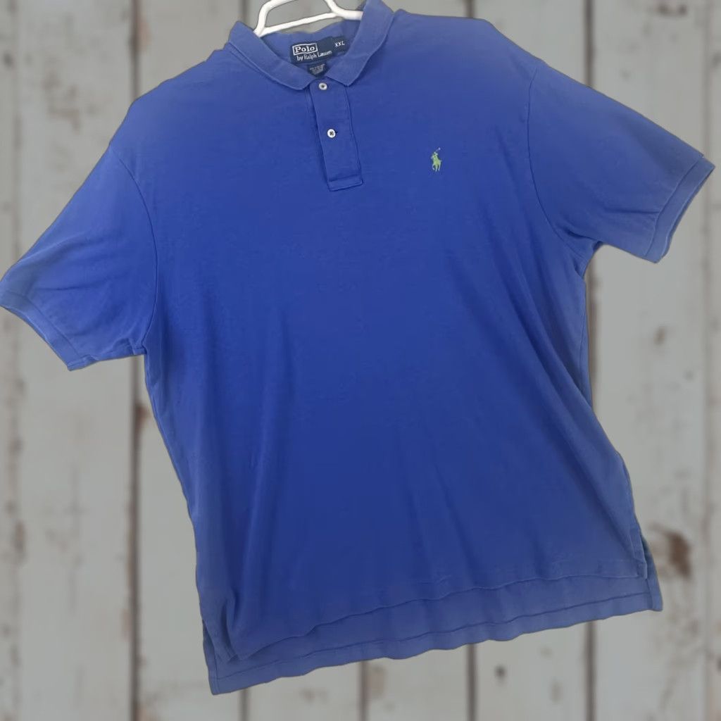 Polo Ralph Lauren Polo Ralph Lauren Polo Shirt Mens 2XL Blue Classic Fit Short Sleeve Green Pony Shirt Men 2XL Blue Polo Ralph Lauren Size US XXL / EU 58 / 5 - 1 Thumbnail
