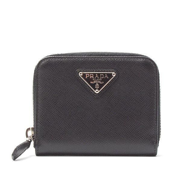 Prada Prada Prada Saffiano Leather Zip Coin Case Black Leather Coin Case 74761 in Great Condition Size ONE SIZE - 1 Thumbnail