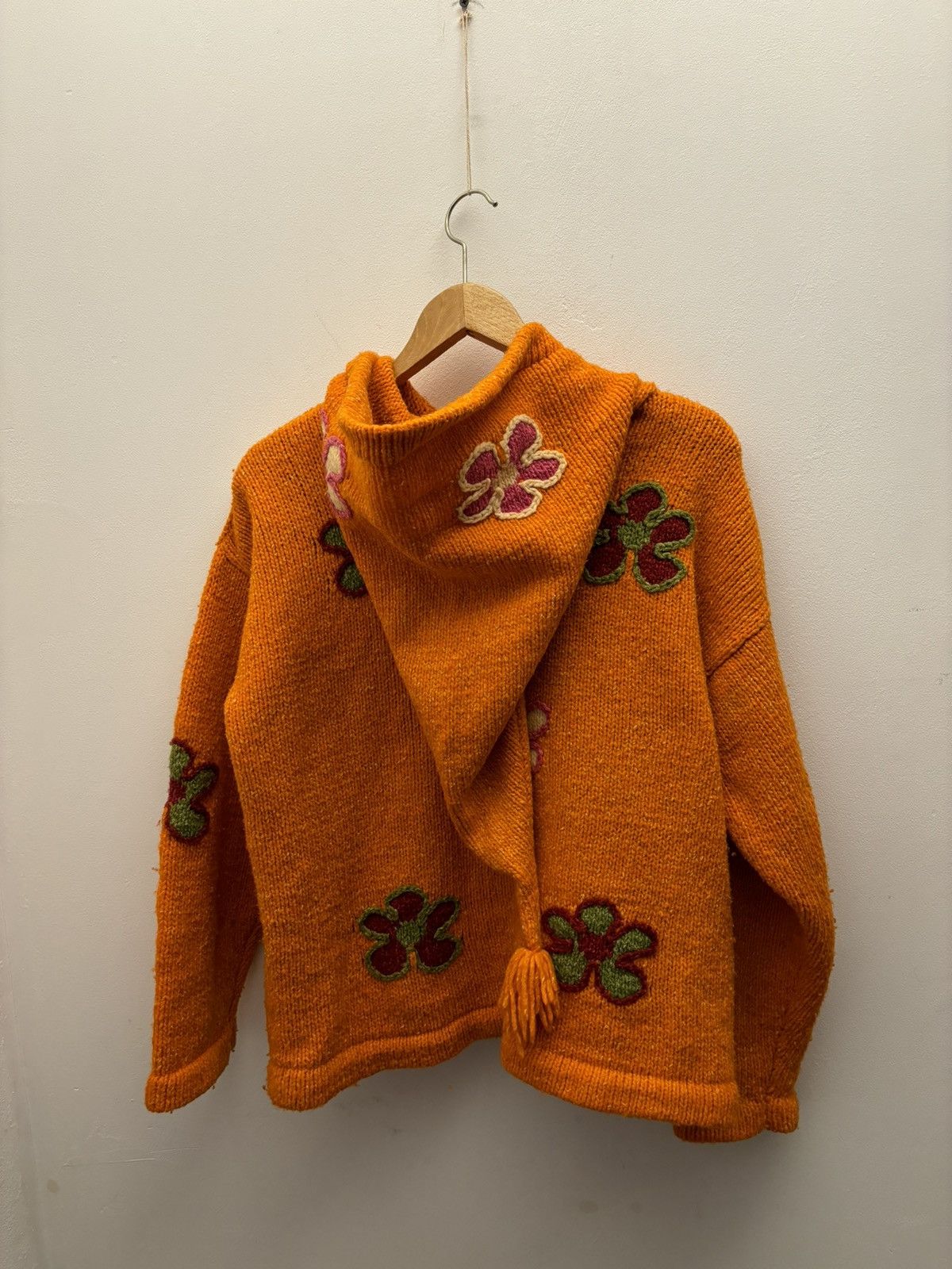 Japanese Brand × Vintage Vintage Hippie Witch Hand Wool Knitted Flowers Zip Hoodie Size US M / EU 48-50 / 2 - 5 Thumbnail