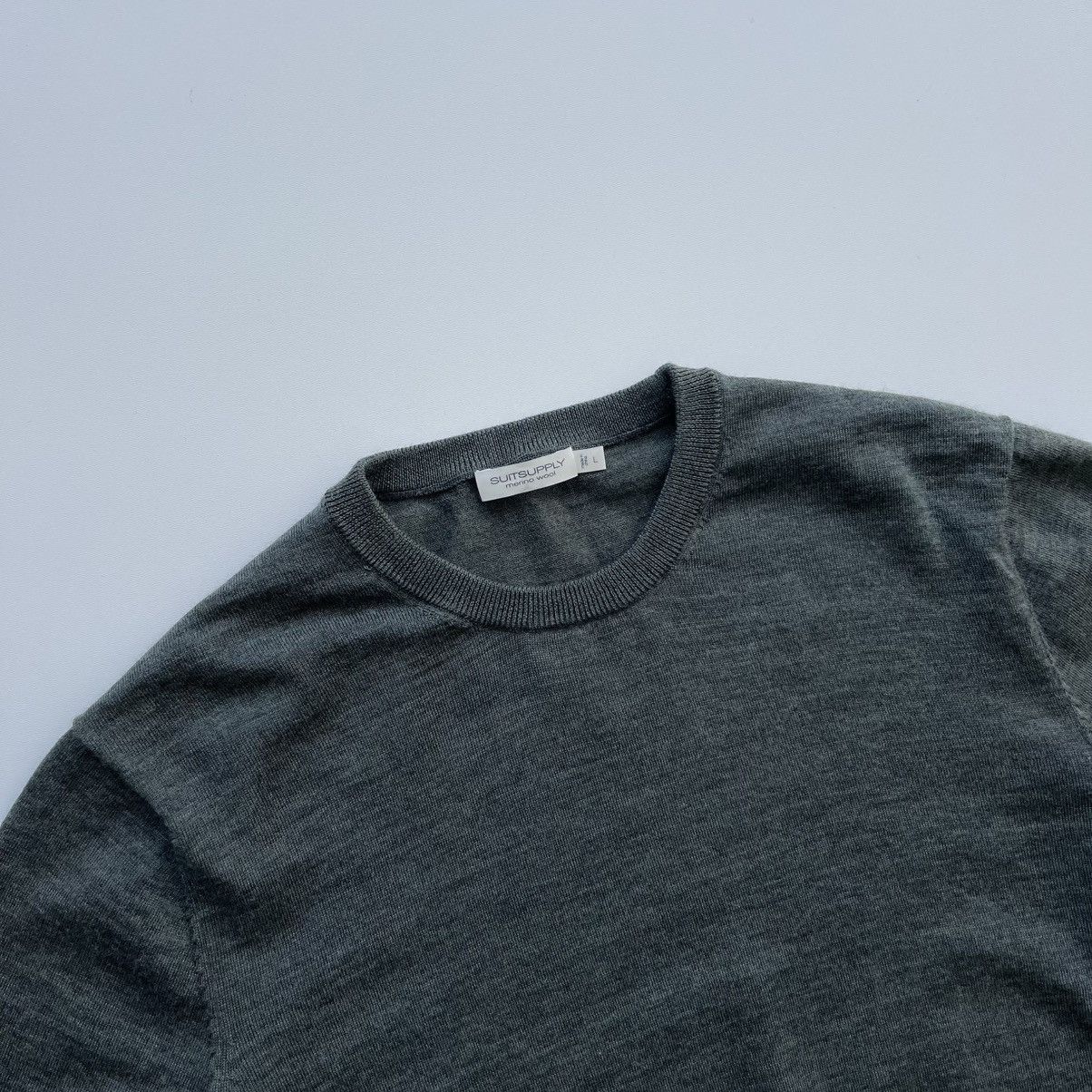 Suitsupply SuitSupply Merino Wool Crew Neck Jumper Sweater Green Size US L / EU 52-54 / 3 - 2 Thumbnail