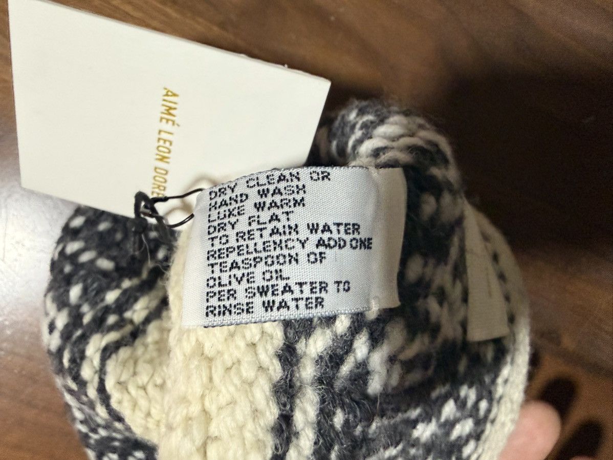 Aime Leon Dore Aime Aimé Leon Dore Hand Knit Heritage Beanie 'Coconut Milk' Size ONE SIZE - 4 Thumbnail