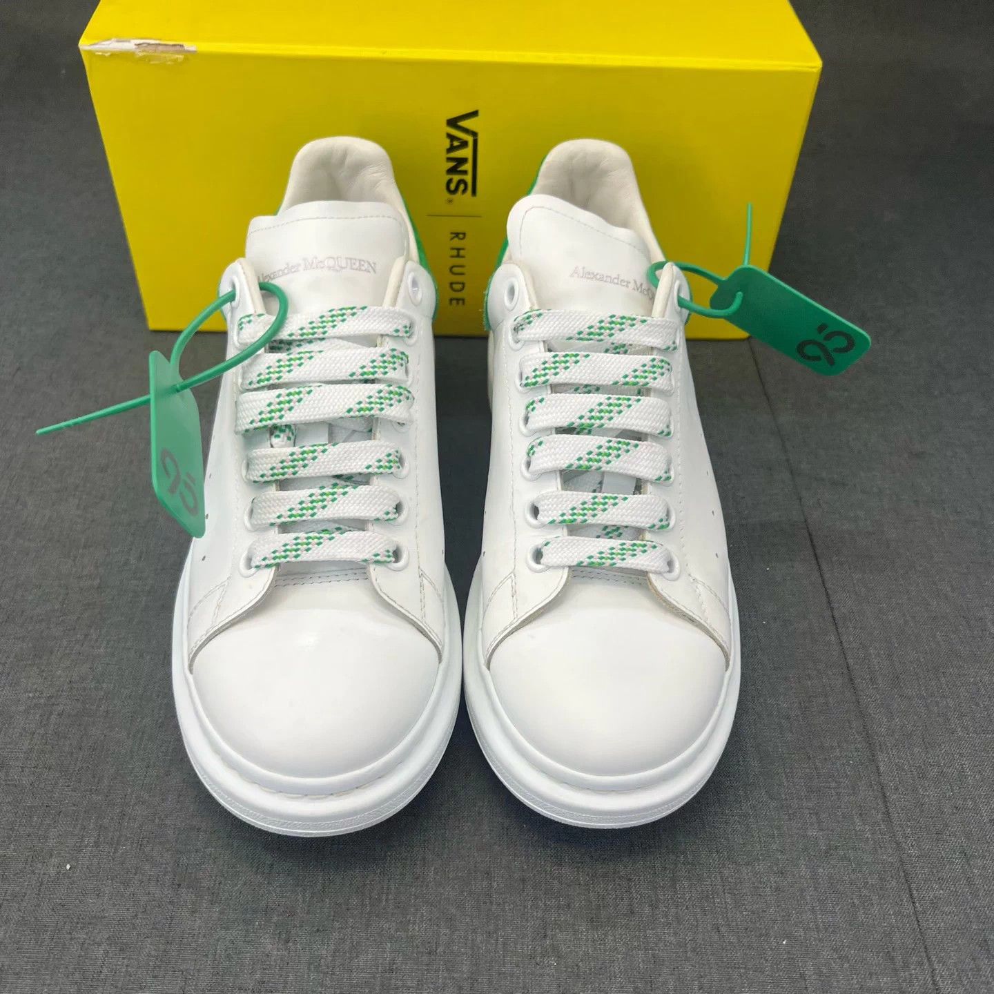 Alexander McQueen McQ White/Green Croc Embossed 40.5 MINT Size US 7.5 / EU 40-41 - 6 Thumbnail