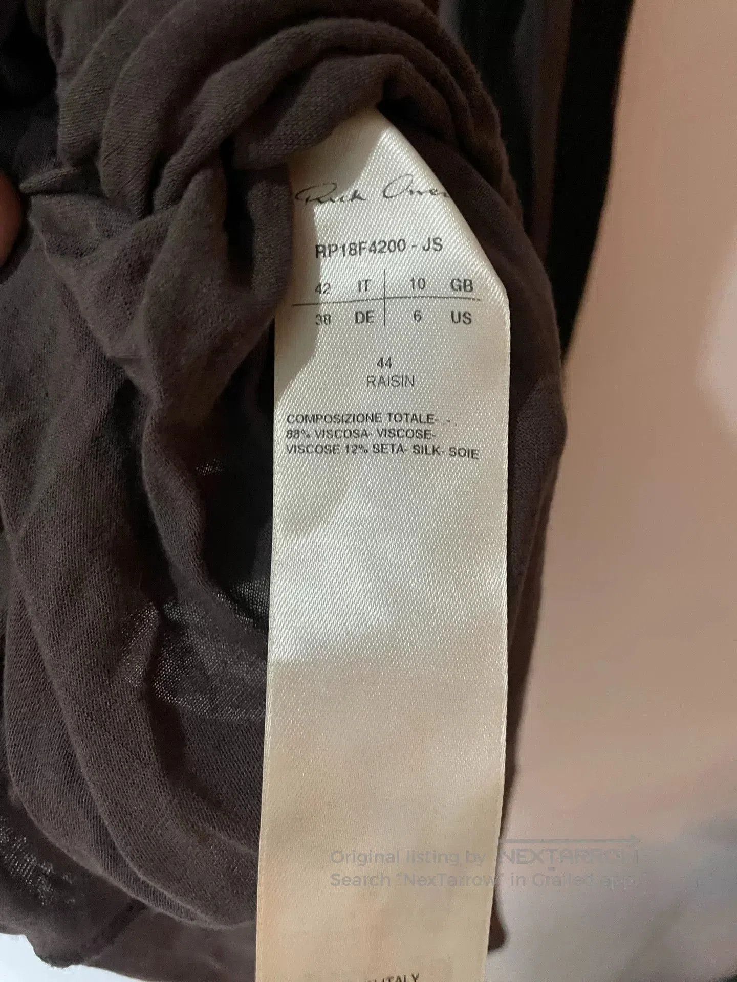 Rick Owens rick owens silk long sleeve top size 42. Size US M / EU 48-50 / 2 - 4 Thumbnail