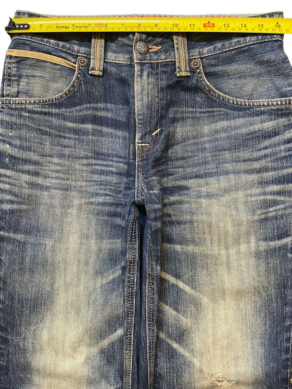 Edwin Edwin XV Exclusive Vintage Mud Wash Clawmark Wide Leg Jeans Size US 32 / EU 48 - 12 Thumbnail