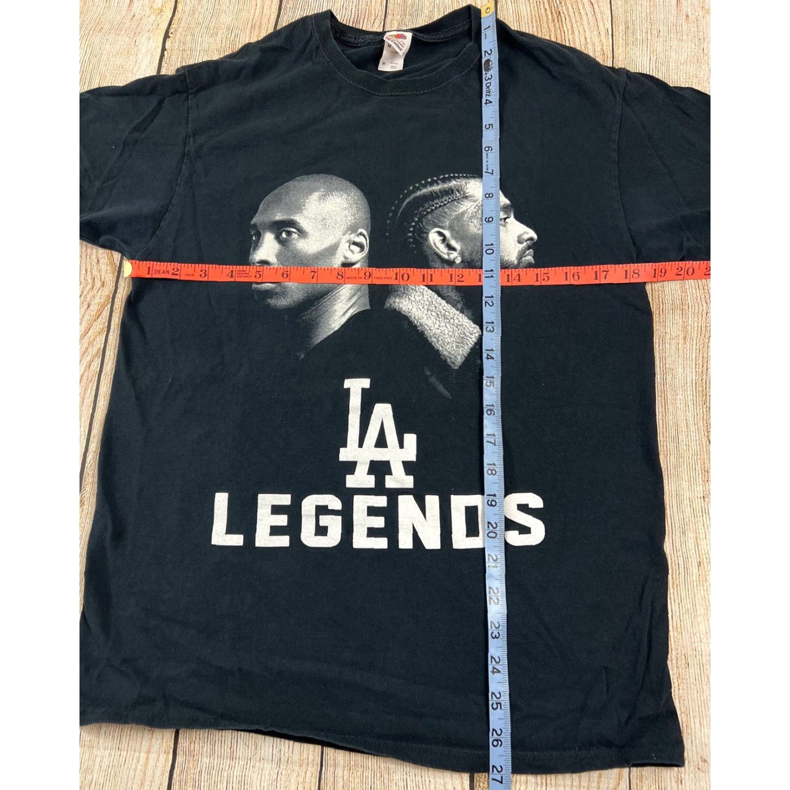 Fruit Of The Loom Kobe Bryant Nipsey Hussle LA Legends T Shirt Rap Basketball Medium Shirt Mens Black Cotton Knit Logo Size US M / EU 48-50 / 2 - 3 Thumbnail