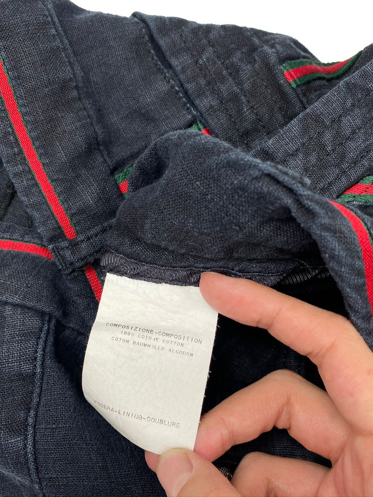 Gucci × Vintage GUCCI SS2007 Y2K MENS CARGO PANTS WIDE LEG BLACK COTTON 28 Size US 28 / EU 44 - 11 Thumbnail