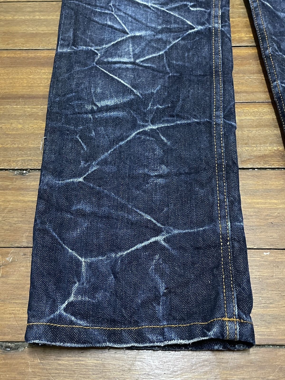 14th Addiction × Japanese Brand Rare Vintage Japanese Brand Sukajan Double Waist Jeans 1990s Size US 27 - 5 Thumbnail