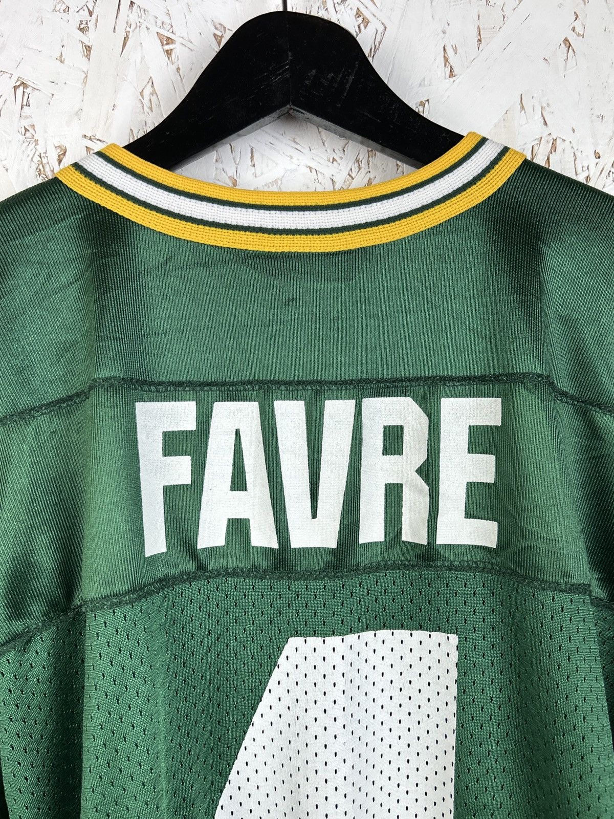 NFL 90s Vintage Wilson Green Bay Packers #4 Favre NFL Jersey Size US L / EU 52-54 / 3 - 2 Thumbnail