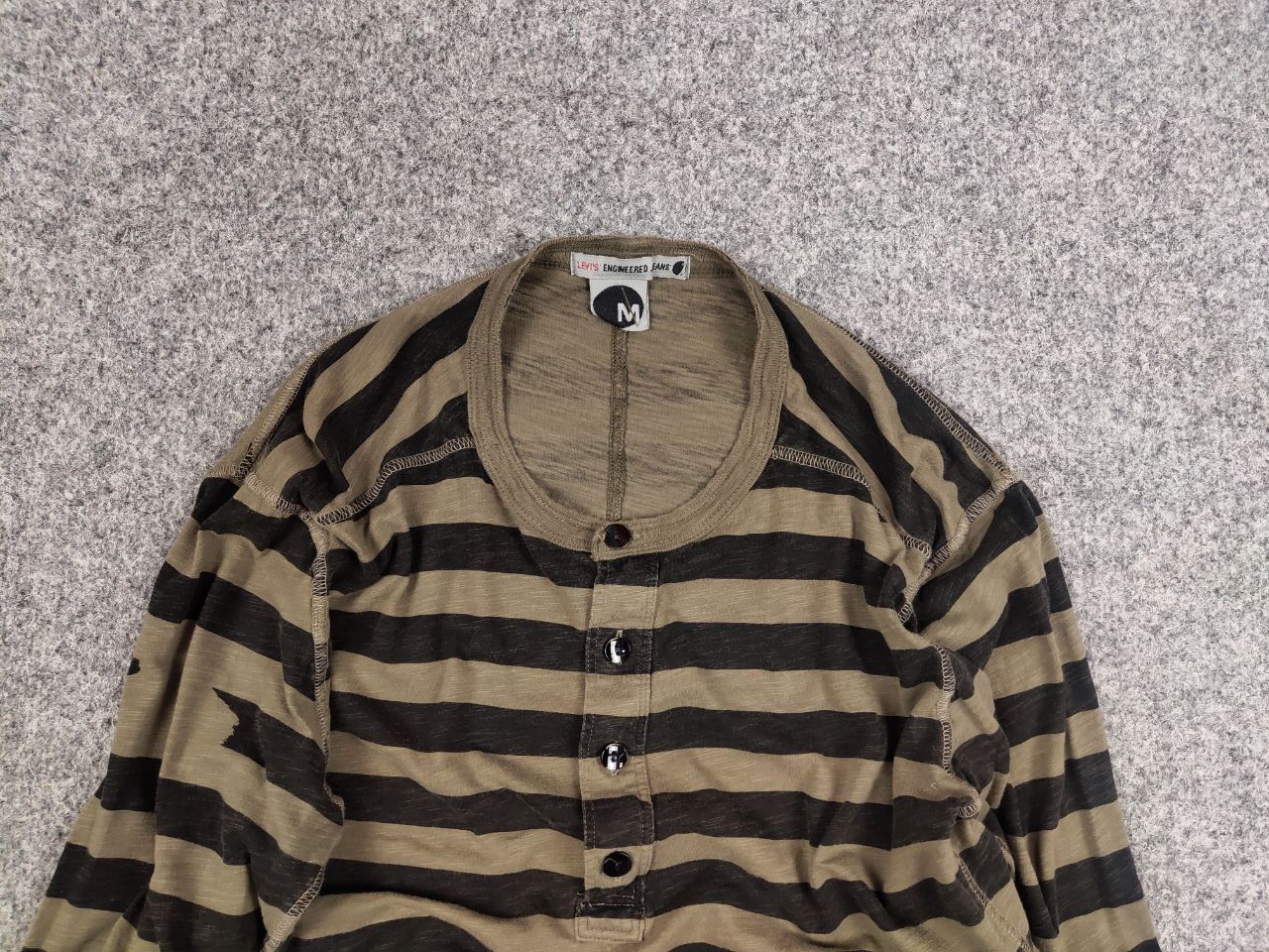 Levi's Vintage 90's Levis Engineered Military Striped Long Sleeve Size US M / EU 48-50 / 2 - 8 Thumbnail