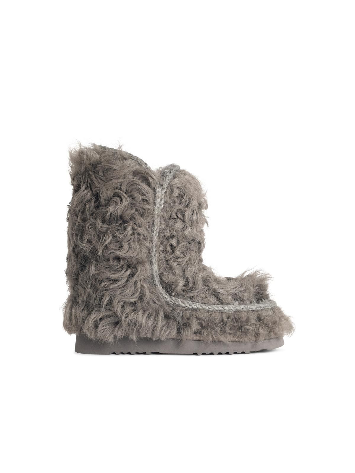 Mou MOU 'Eskimo 24' Grey Sheepskin Ankle Boots Size US 6 / IT 36 - 1 Thumbnail