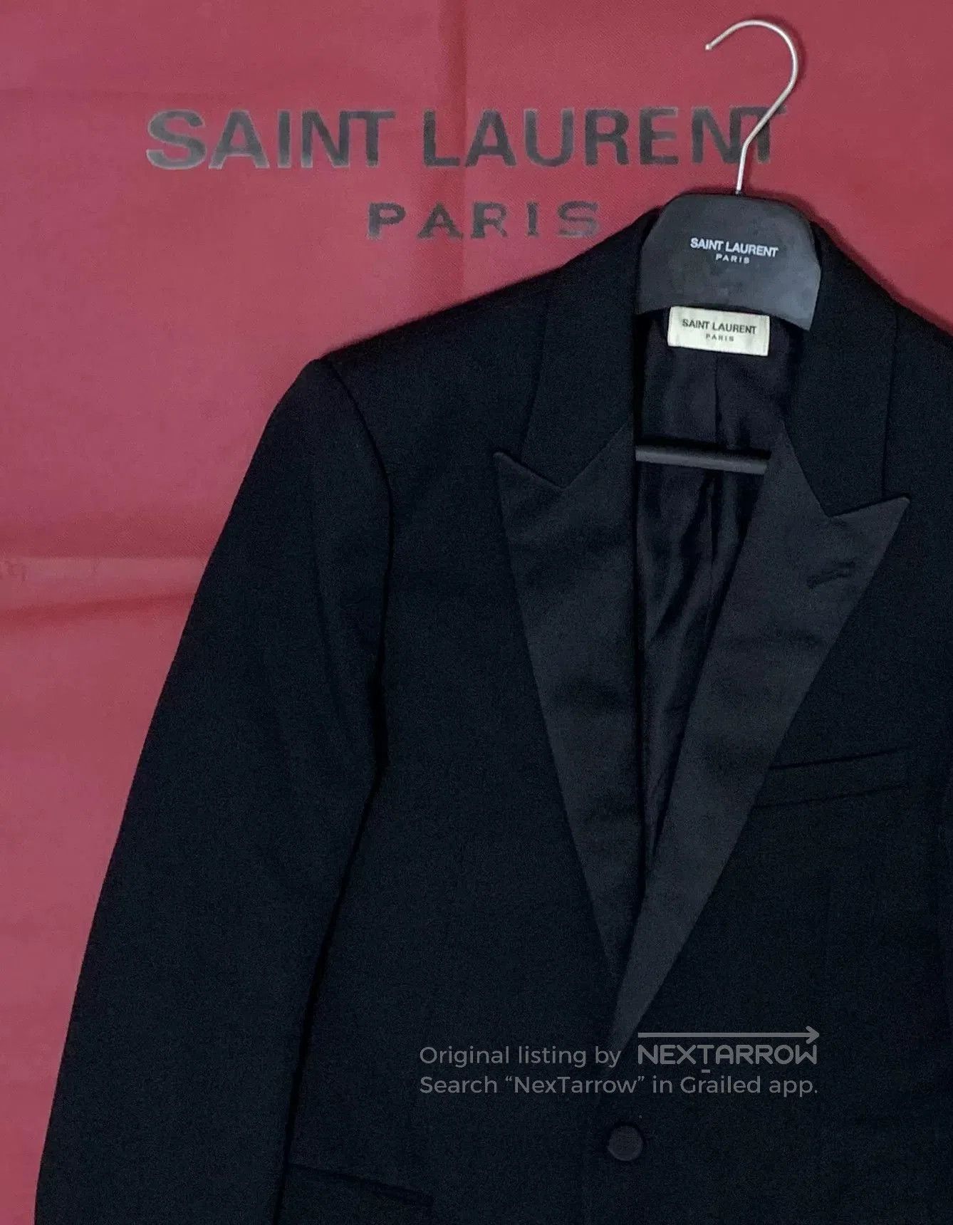 Saint Laurent Paris Saint Laurent Black Smoking Jacket. Size US M / EU 48-50 / 2 - 6 Thumbnail