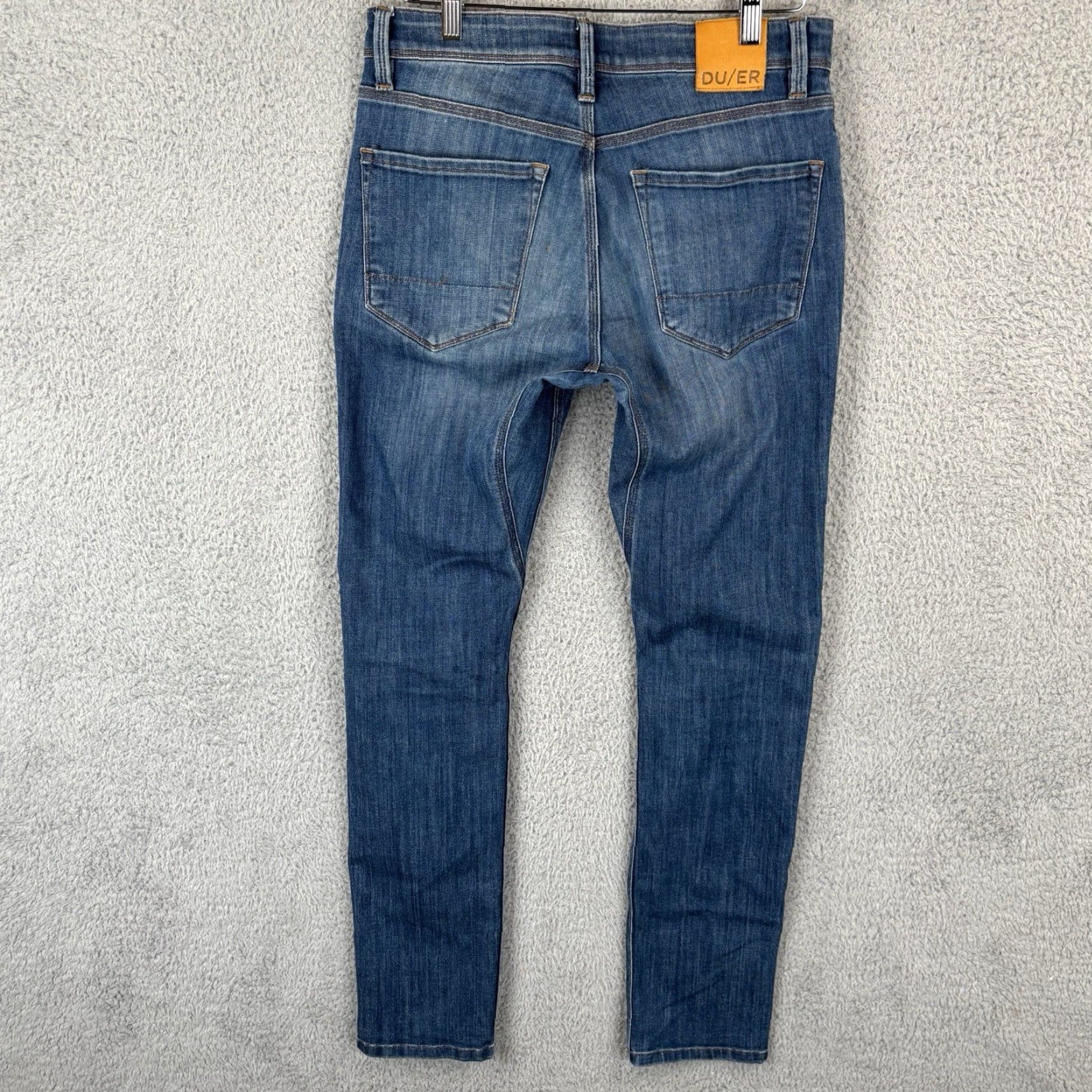 DUER DU/ER Jeans Slim 30x34 Blue Denim Stretch Mens Size US 30 / EU 46 - 3 Thumbnail